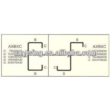 Pasado CE e ISO YTSING-YD-1182 C Z Rodillo de viga de acero de formación de la máquina Fabricante